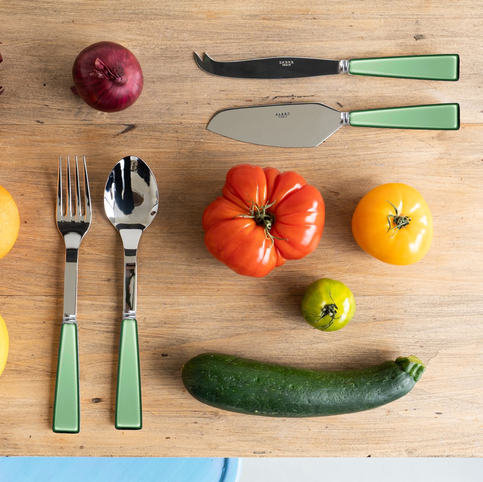 Sabre Paris Icône Cheese Knife Large Garden green