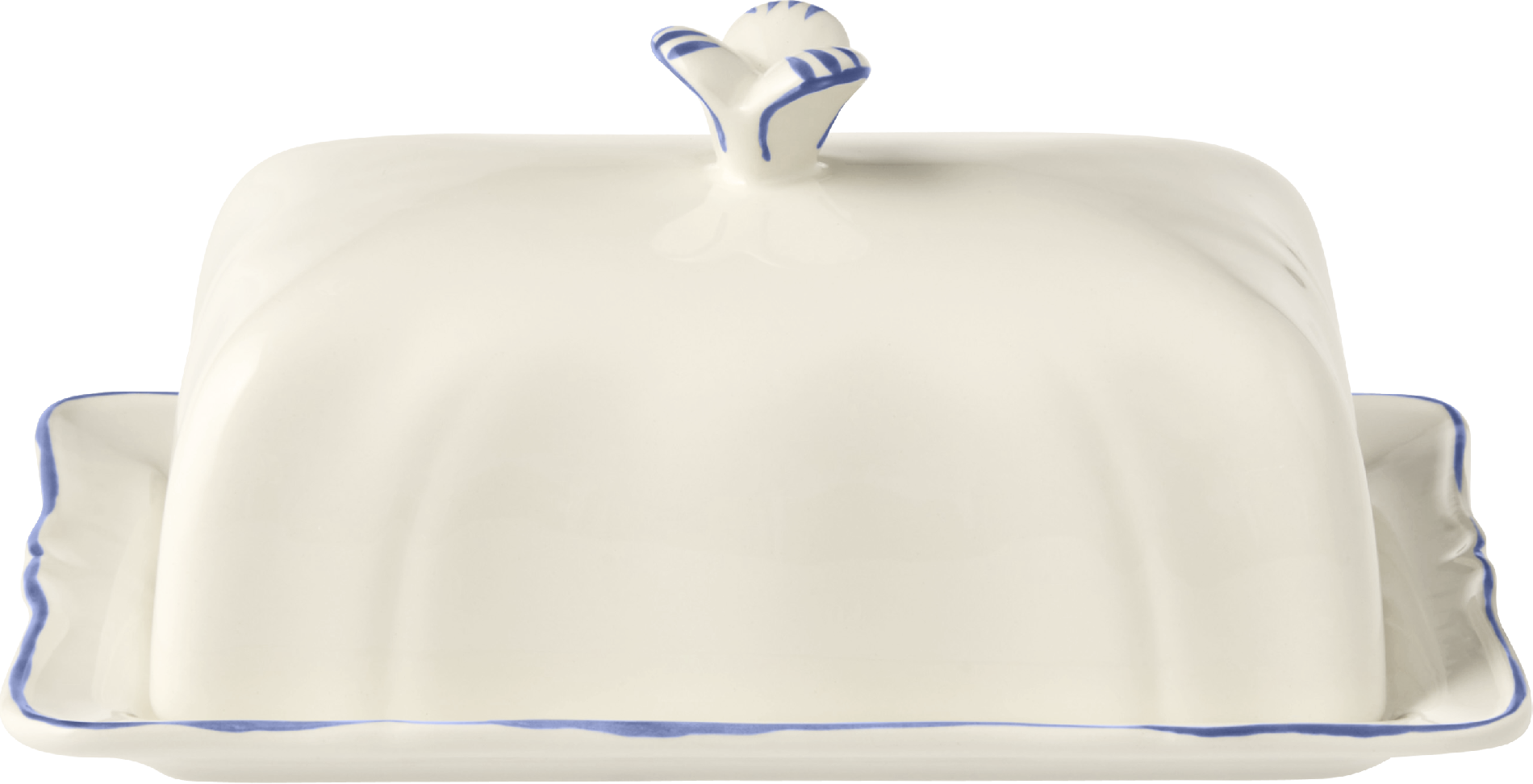 Gien Filets Bleu Butter Dish