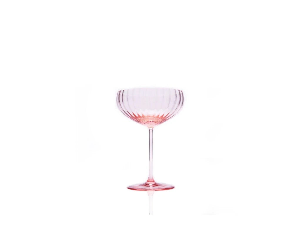 Anna von Lipa Lyon Champagne Saucer Rosa (set of 2)
