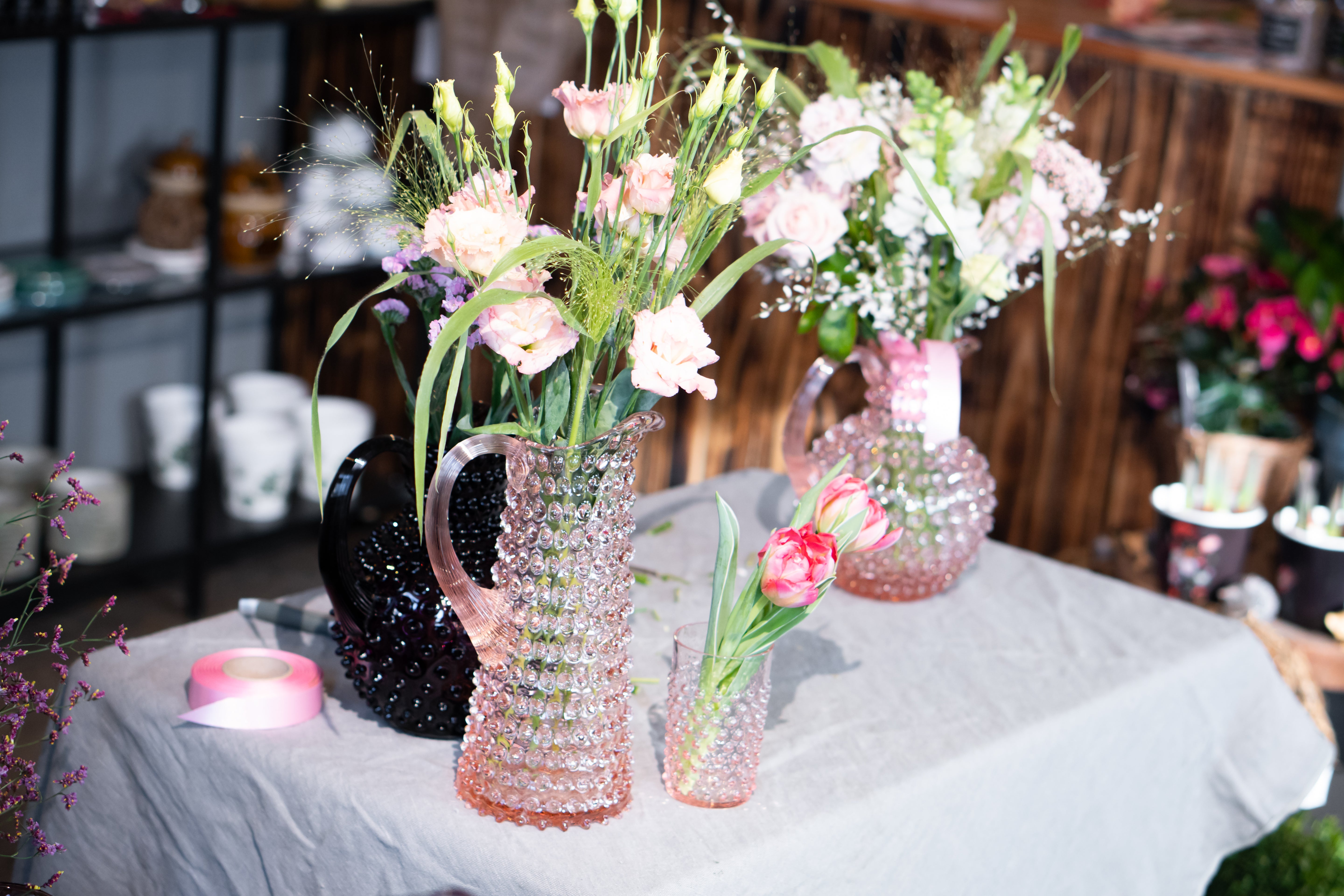 Klimchi Rosaline Hobnail Pitcher