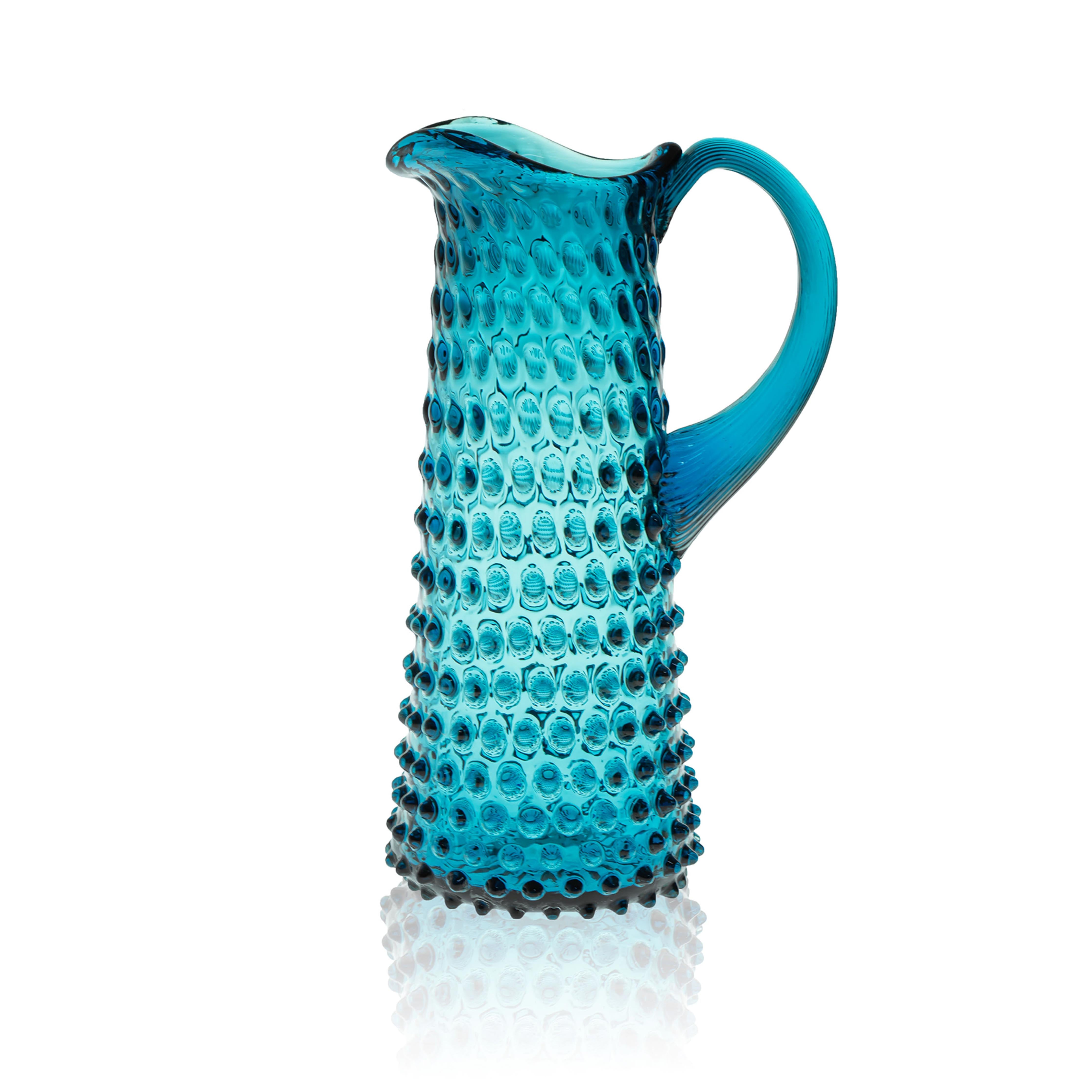 Klimchi Aquamarine Hobnail Pitcher