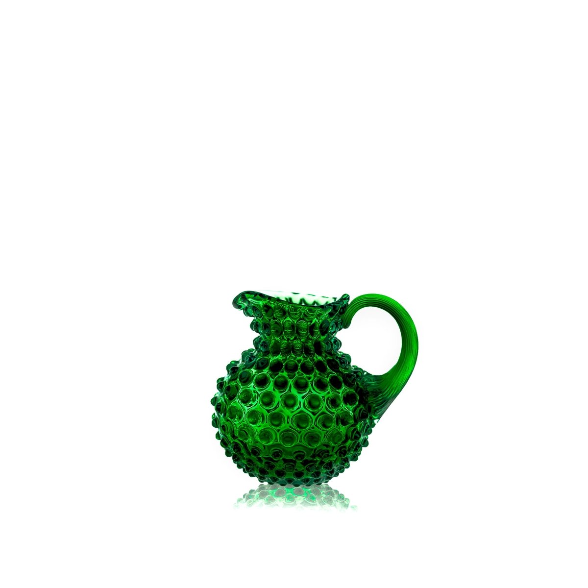 Klimchi Dark Green Hobnail Creamer Jug