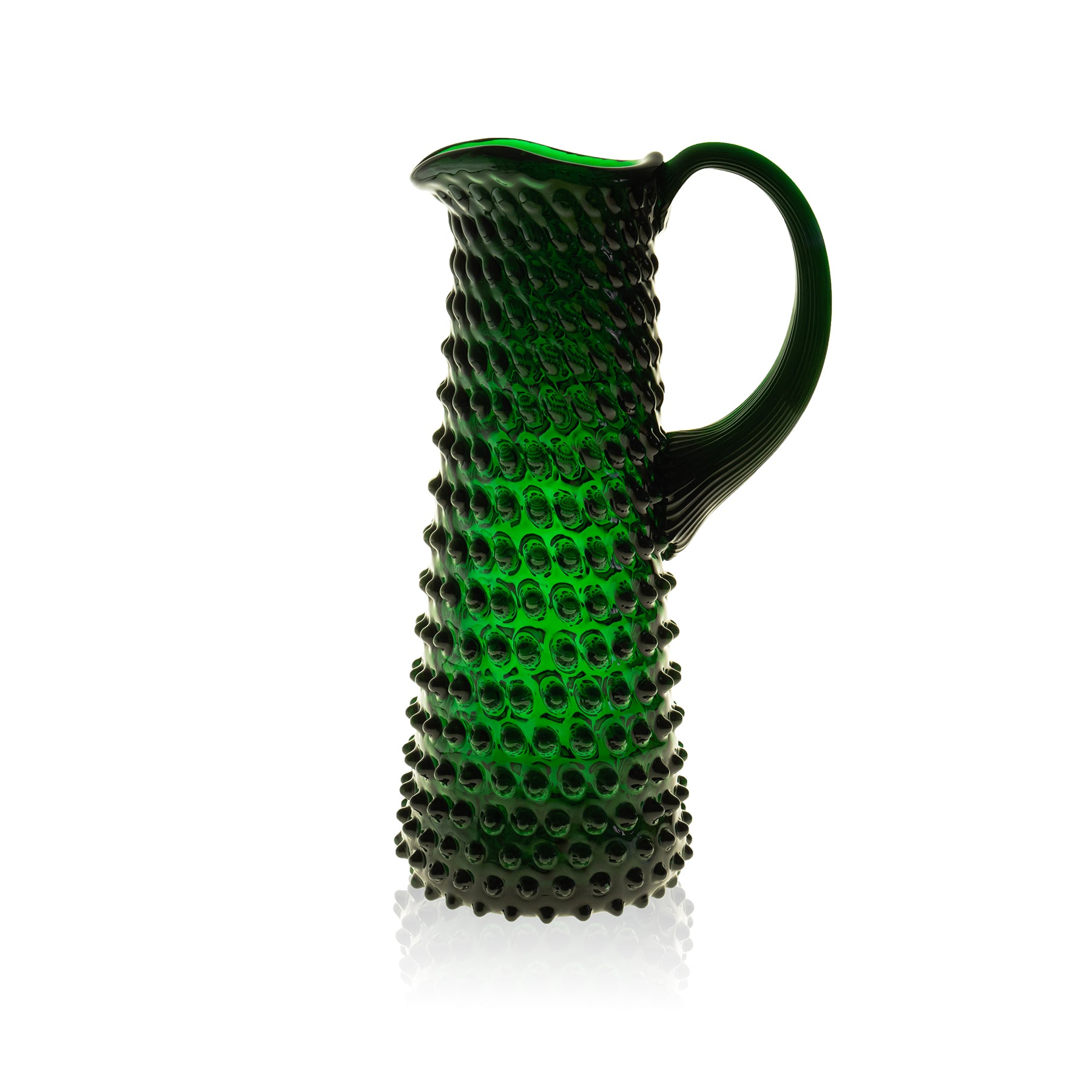 Klimchi Dark Green Hobnail Pitcher