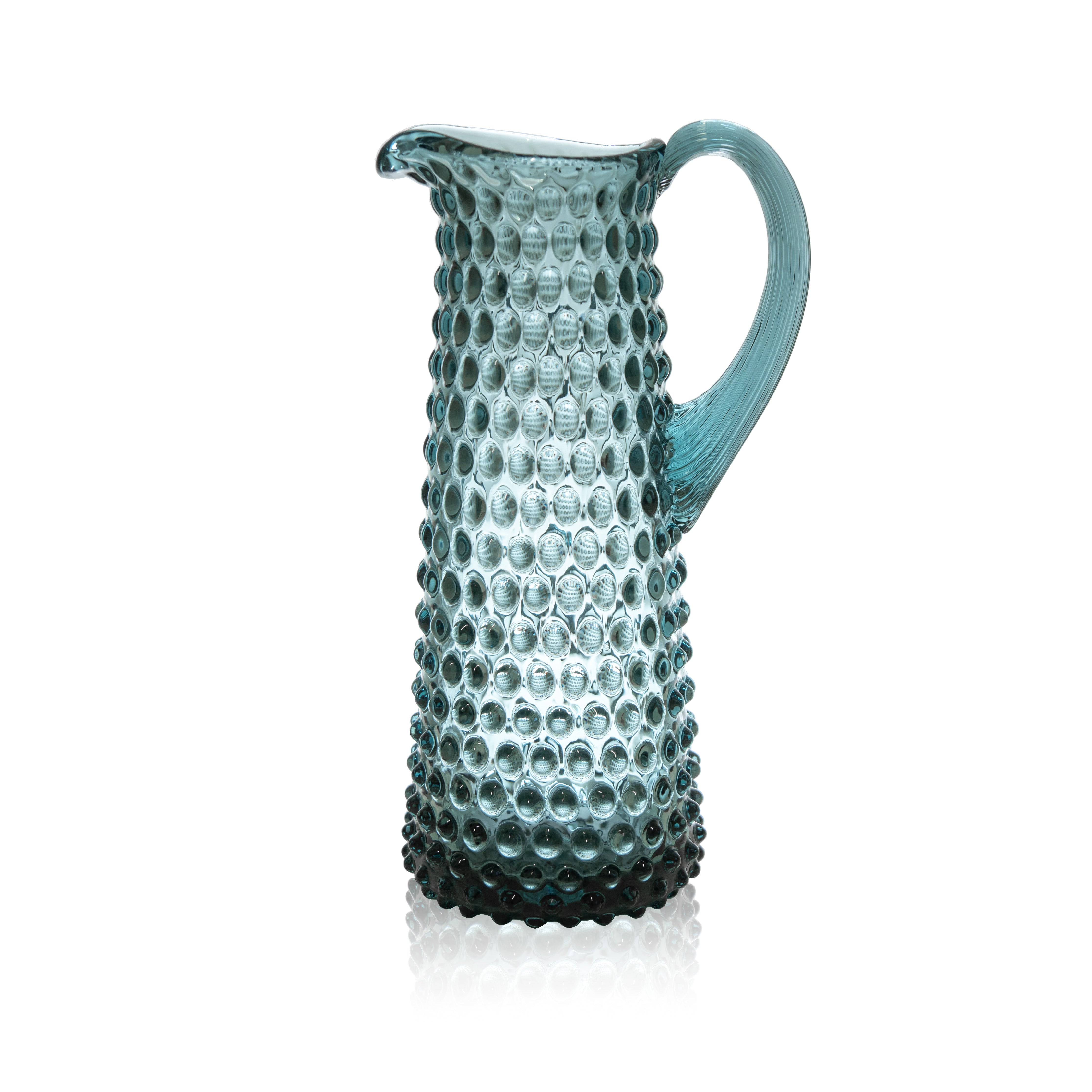 Klimchi Misty Blue Hobnail Pitcher