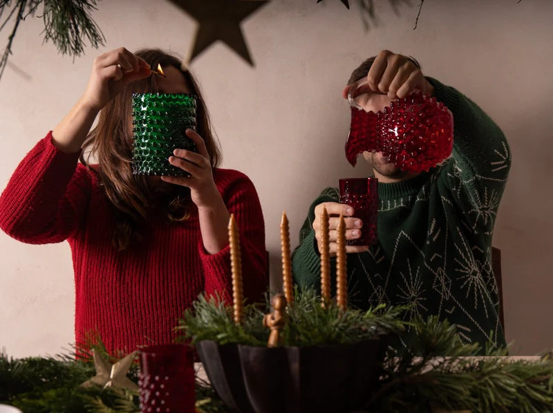 Klimchi Underlay Garnet Hobnail Creamer Jug Small