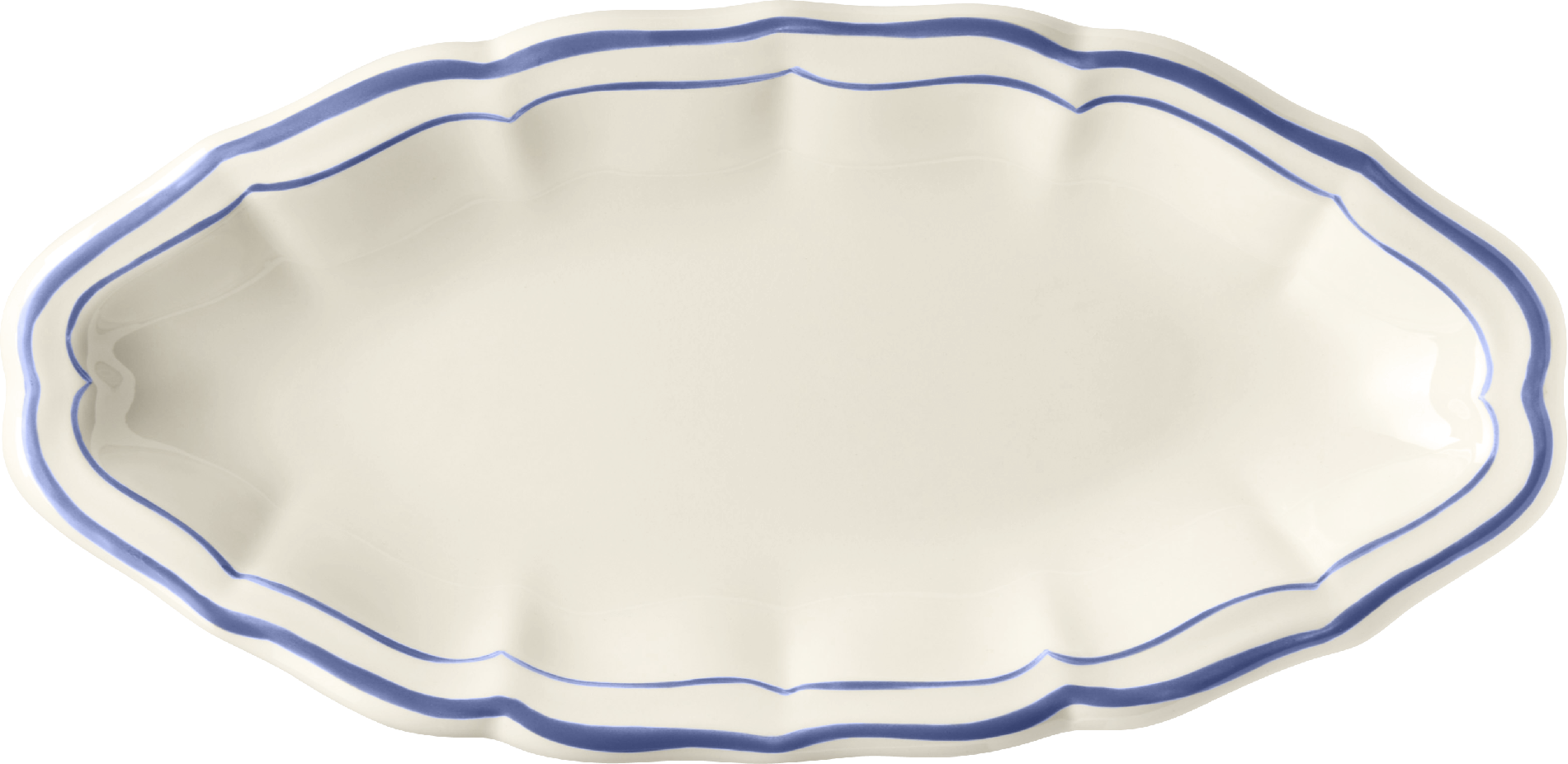 Gien Filets Bleu Pickle Dish