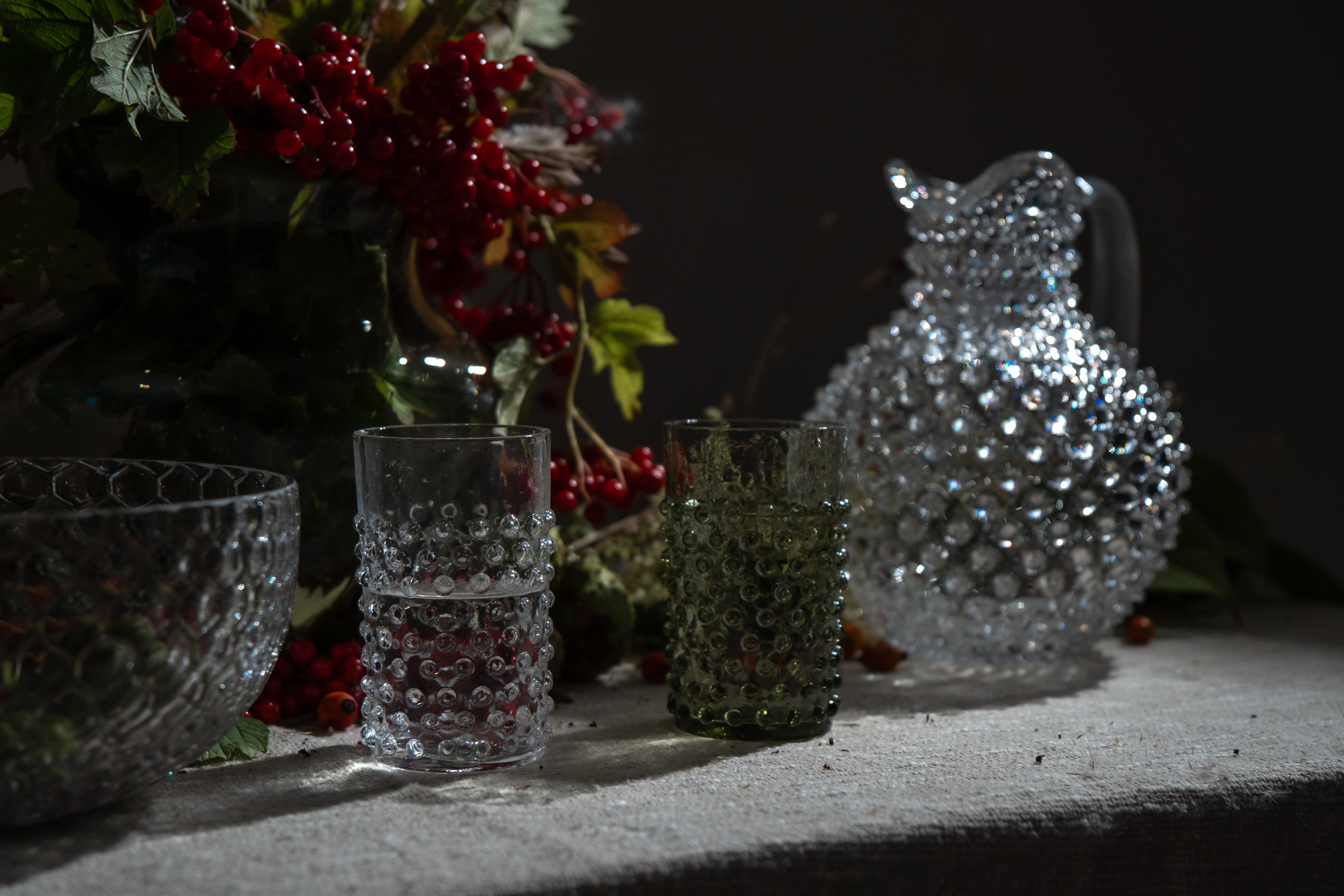 Klimchi Crystal Hobnail Tumblers Set of 6