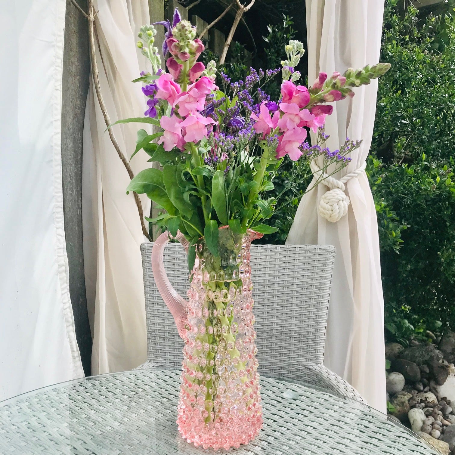 Klimchi Rosaline Hobnail Pitcher