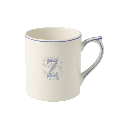 Gien Filets Bleu Mug Monogram Z